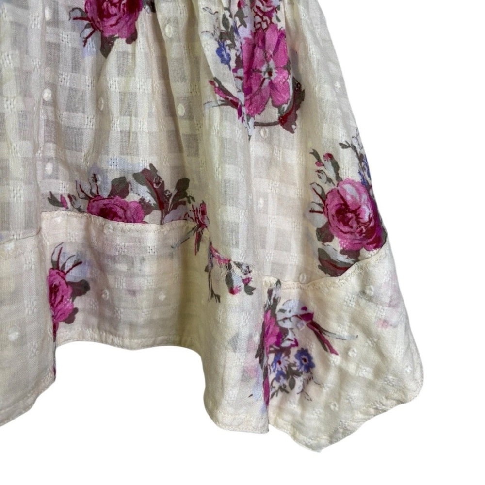 Anthropologie Pilcro Heritage Hanky Hem Tank Small S Floral Y2K Cottagecore - Picture 4 of 5